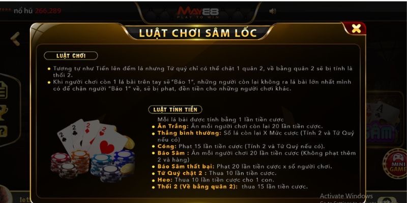 Luật chơi Sâm Lốc cơ bản